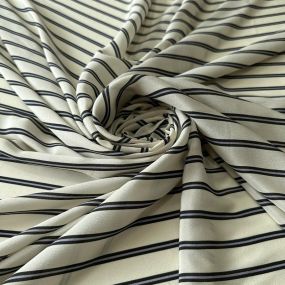 Tecido Crepe de Chine Estampado Fine Line Elegance • Conexão Tecidos 2