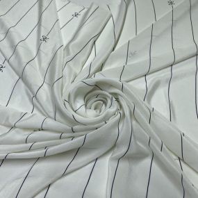 Tecido Crepe de Chine Estampado Lacinhos • Conexão Tecidos