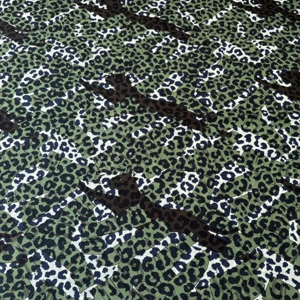Tecido Crepe de Chine Estampado Jungle Mix • Conexão Tecidos