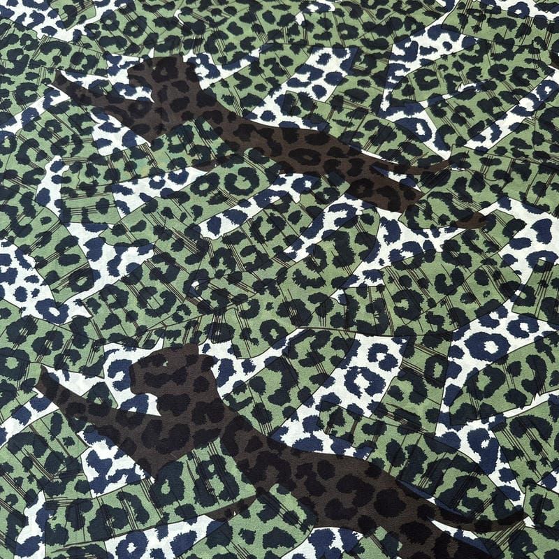 Tecido Crepe de Chine Estampado Jungle Mix • Conexão Tecidos