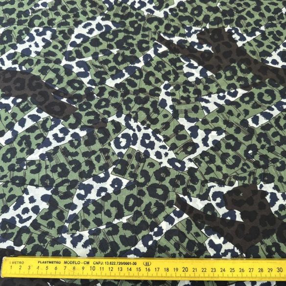 Tecido Crepe de Chine Estampado Jungle Mix • Conexão Tecidos