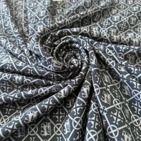 Tecido Crepe de Chine Estampado Geo Classic • Conexão Tecidos 2