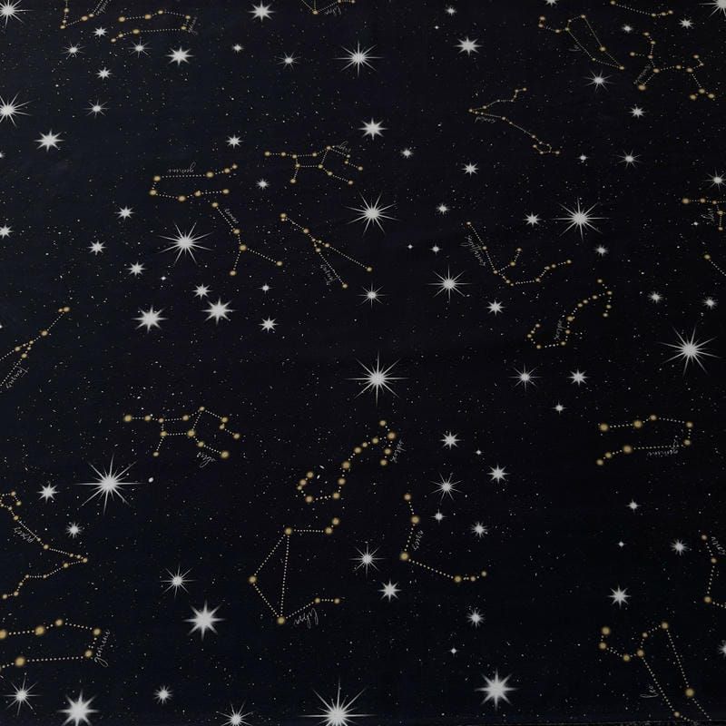 Tecido Crepe de Chine Estampado Constellation • Conexão Tecidos