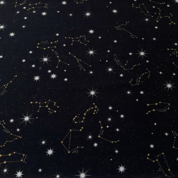 Tecido Crepe de Chine Estampado Constellation • Conexão Tecidos