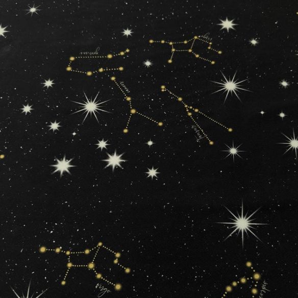 Tecido Crepe de Chine Estampado Constellation • Conexão Tecidos