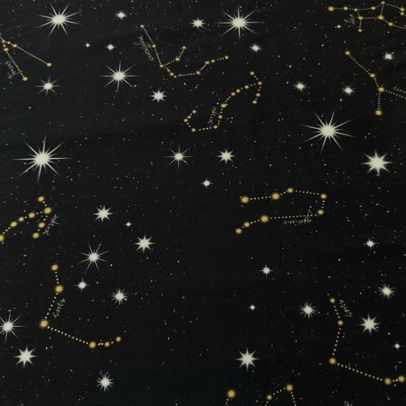 Tecido Crepe de Chine Estampado Constellation • Conexão Tecidos