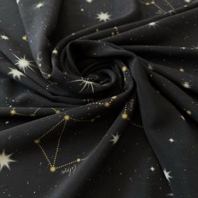 Tecido Crepe de Chine Estampado Constellation • Conexão Tecidos 2