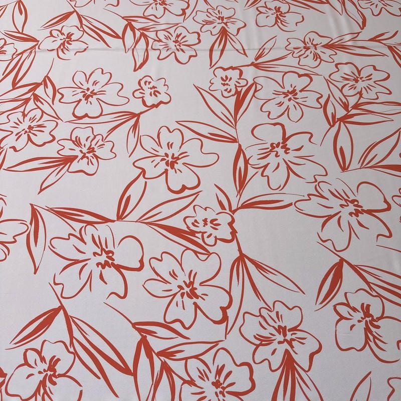 Tecido Crepe de Chine Estampado Floral Line • Conexão Tecidos