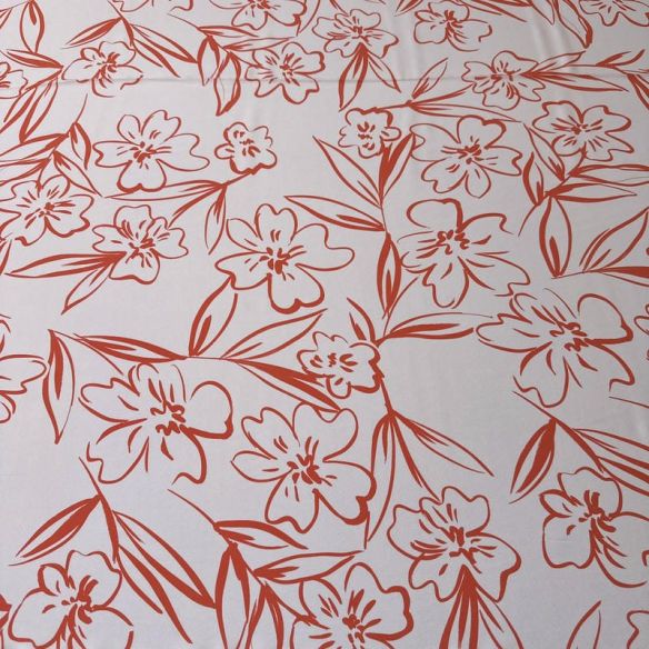 Tecido Crepe de Chine Estampado Floral Line • Conexão Tecidos