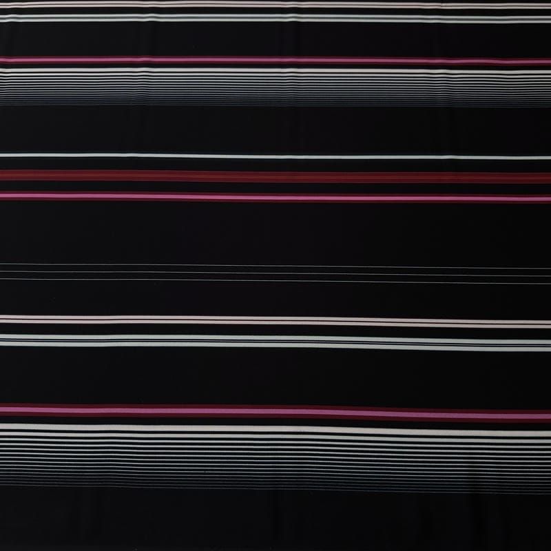 Tecido Crepe de Chine Estampado Stripe Mix Modern • Conexão Tecidos