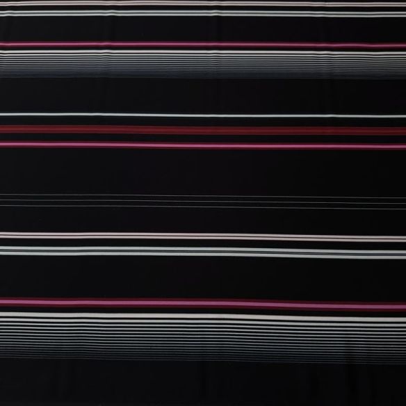 Tecido Crepe de Chine Estampado Stripe Mix Modern • Conexão Tecidos