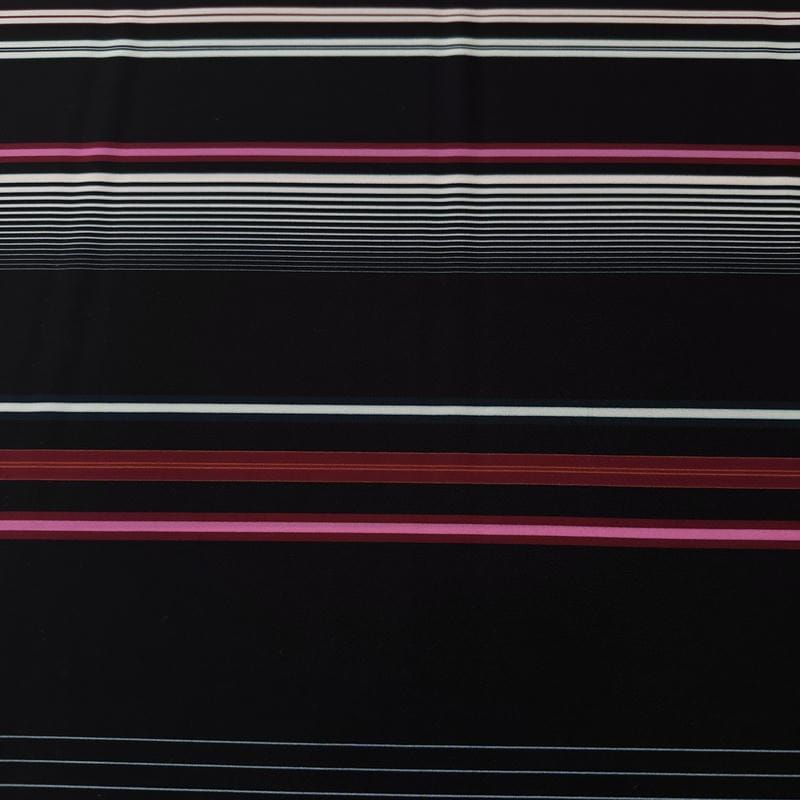 Tecido Crepe de Chine Estampado Stripe Mix Modern • Conexão Tecidos