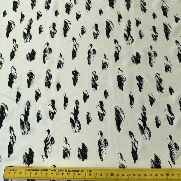 Tecido Crepe de Chine Estampado Cloud Daslu • Conexão Tecidos