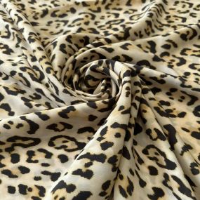 Tecido Crepe de Chine Estampado Leopard Classic • Conexão Tecidos 2