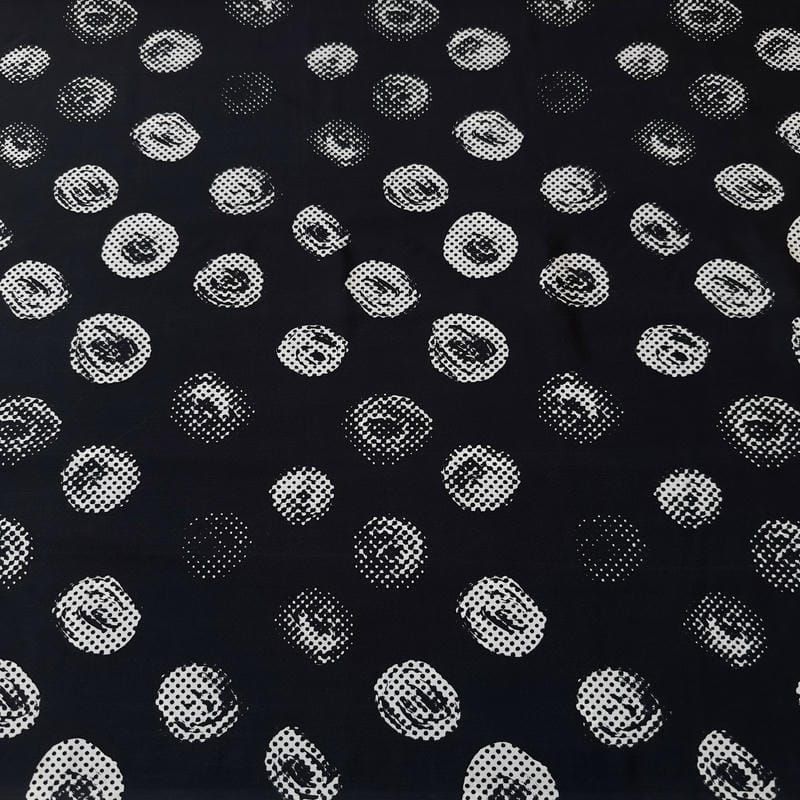 Tecido Crepe de Chine Estampado Dot Texture Retro • Conexão Tecidos