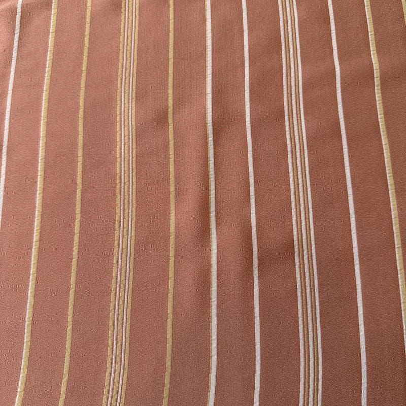 Tecido Crepe de Chine Estampado Stripe Terra Classic • Conexão Tecidos