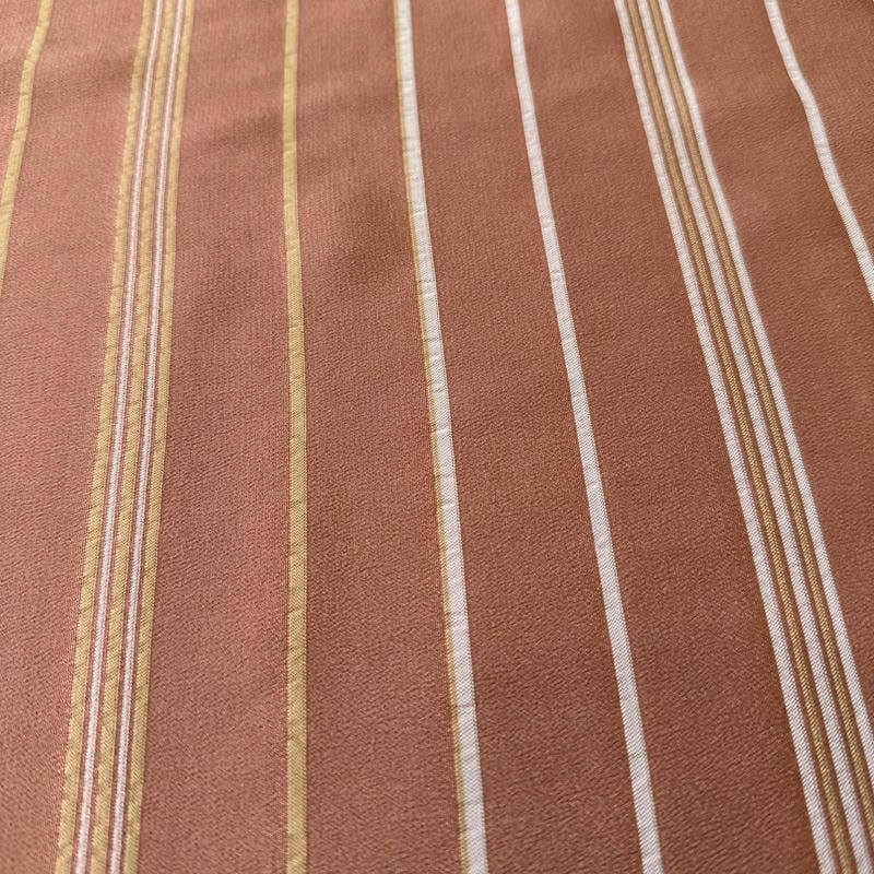 Tecido Crepe de Chine Estampado Stripe Terra Classic • Conexão Tecidos