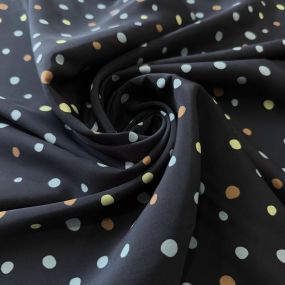 Tecido Crepe de Chine Estampado Color Dot Night • Conexão Tecidos 2