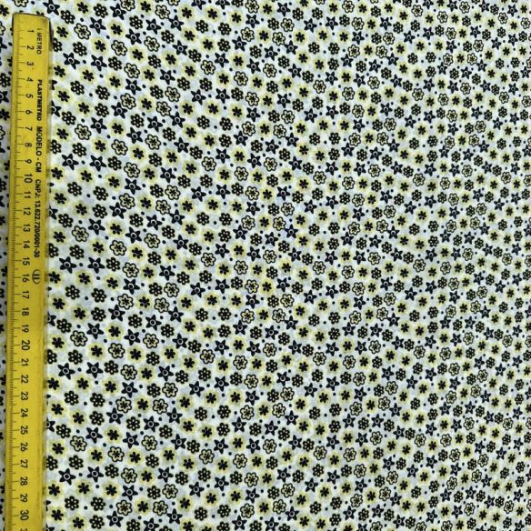 Tecido Crepe de Chine Estampado Mini Floral Garden • Conexão Tecidos