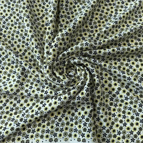 Tecido Crepe de Chine Estampado Mini Floral Garden • Conexão Tecidos