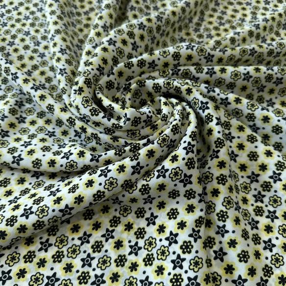 Tecido Crepe de Chine Estampado Mini Floral Garden • Conexão Tecidos