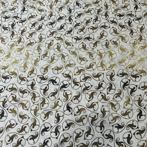 Tecido Crepe de Chine Estampado Mini Arabesque Classic • Conexão