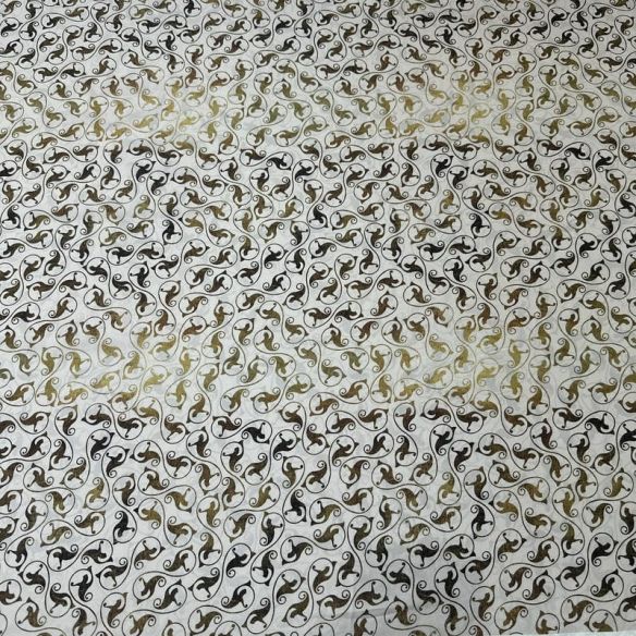 Tecido Crepe de Chine Estampado Mini Arabesque Classic • Conexão