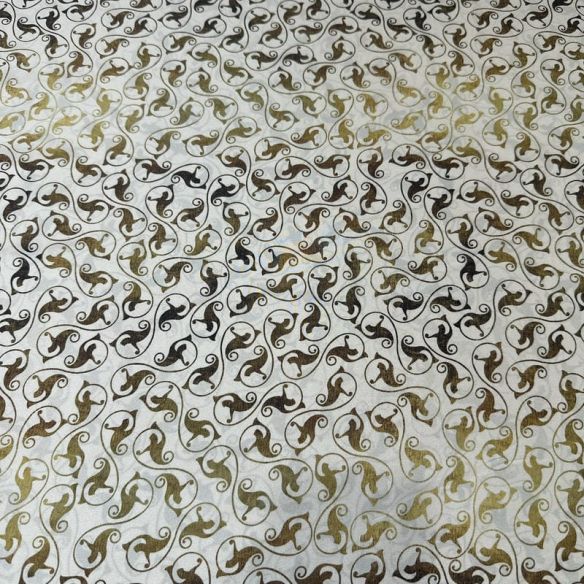 Tecido Crepe de Chine Estampado Mini Arabesque Classic • Conexão