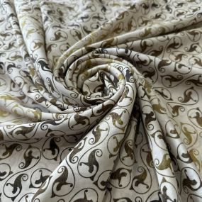 Tecido Crepe de Chine Estampado Mini Arabesque Classic • Conexão 2