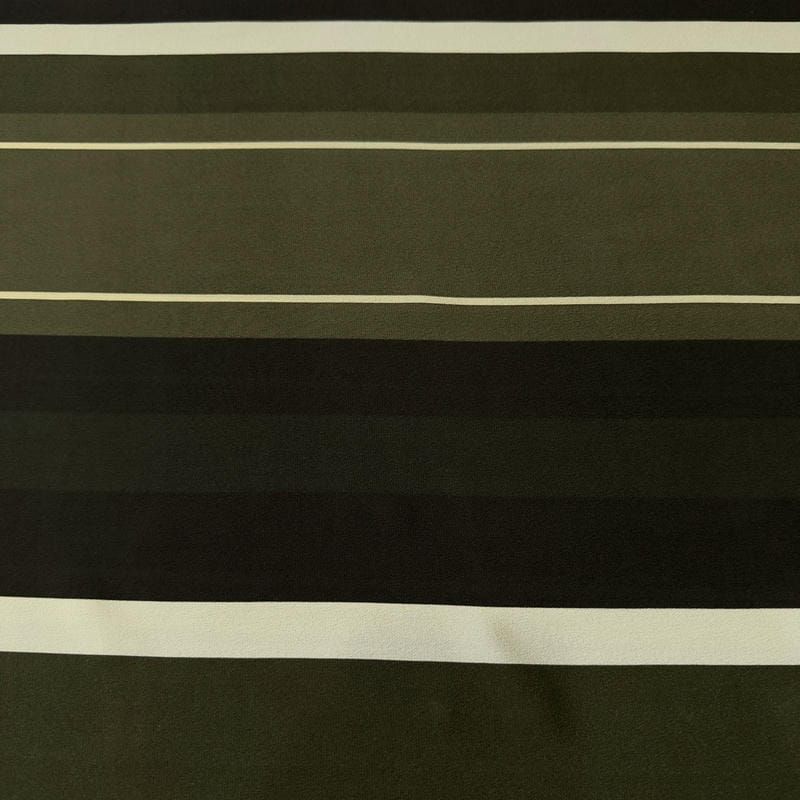 Tecido Crepe de Chine Estampado Green Lines • Conexão Tecidos