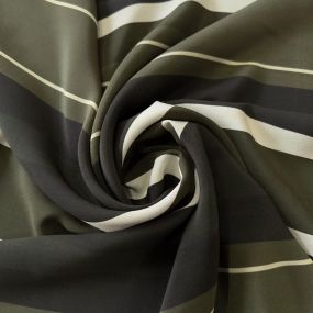 Tecido Crepe de Chine Estampado Green Lines • Conexão Tecidos