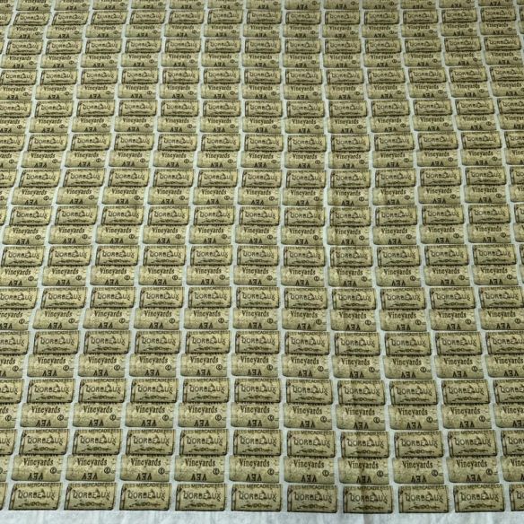 Tecido Crepe de Chine Estampado Wine Cork • Conexão Tecidos