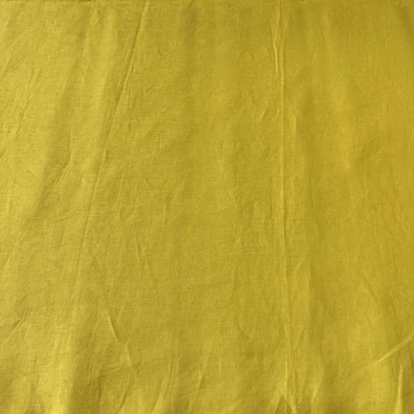 Tecido Linho Puro Liso Amarelo Vivo