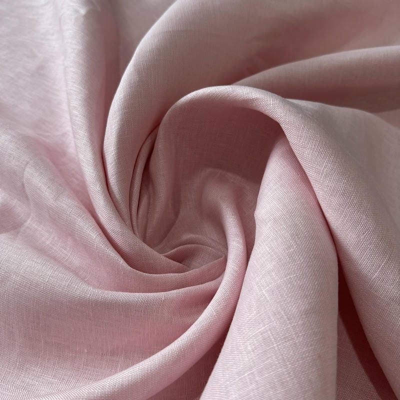 Tecido Linho Puro Liso Rosa Bebê • Conexão Tecidos