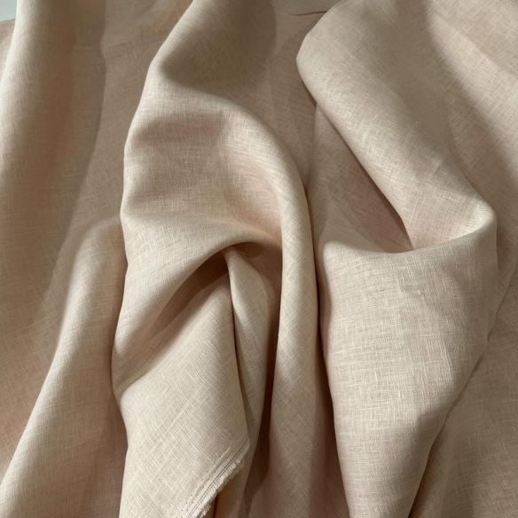 Tecido Linho Puro Liso Salmão Bebê • Conexão Tecidos