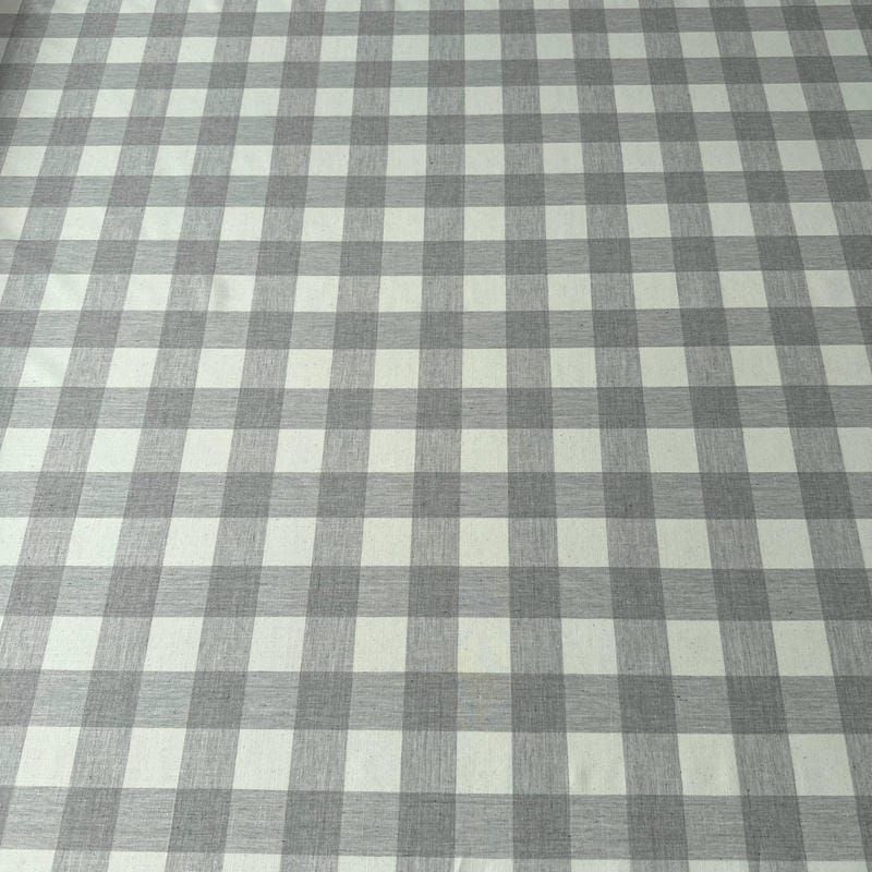 Tecido Cambraia De Algodão Xadrez Cinza Claro • Conexão Tecidos