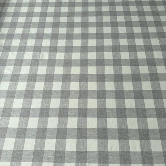 Tecido Cambraia De Algodão Xadrez Cinza Claro • Conexão Tecidos