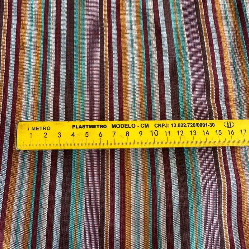 Tecido Linho Puro Listrado Marrakesh • Conexão Tecidos