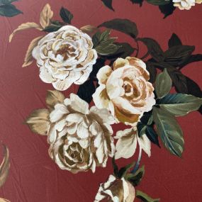 Tecido Malha Fluity Estampado Rose Vintage Marsala • Conexão Tecidos 2