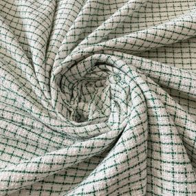 Tecido Tweed Grid Green • Conexão Tecidos