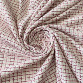 Tecido Tweed Grid Pink • Conexão Tecidos
