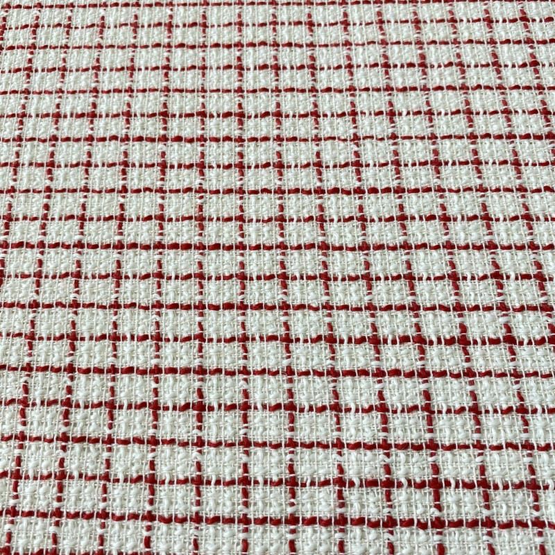 Tecido Tweed Grid Red • Conexão Tecidos