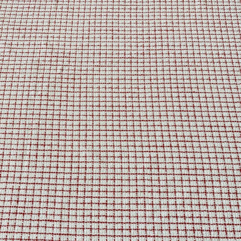Tecido Tweed Grid Red • Conexão Tecidos