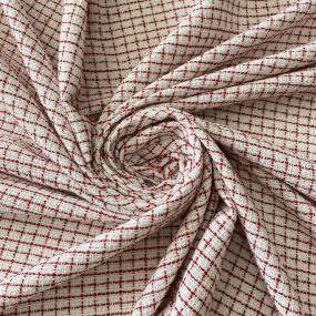 Tecido Tweed Grid Red • Conexão Tecidos