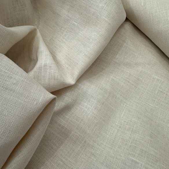 Tecido Linho Puro Liso Areia.