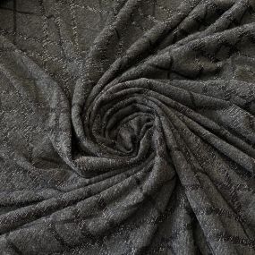 Tecido Malha Lurex Geo Shine Graphite • Conexão Tecidos