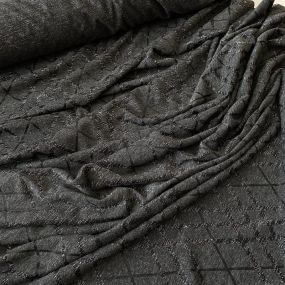 Tecido Malha Lurex Geo Shine Graphite • Conexão Tecidos 2