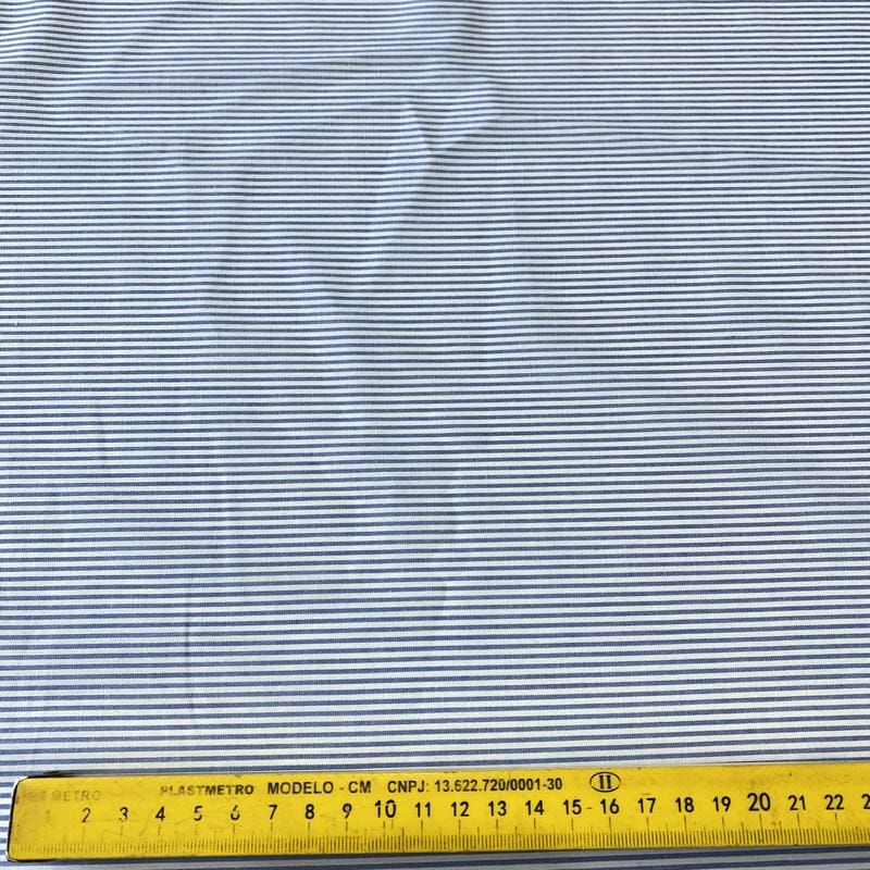 Tecido Tricoline Fio Tinto Azul Denim Light • Conexão Tecidos