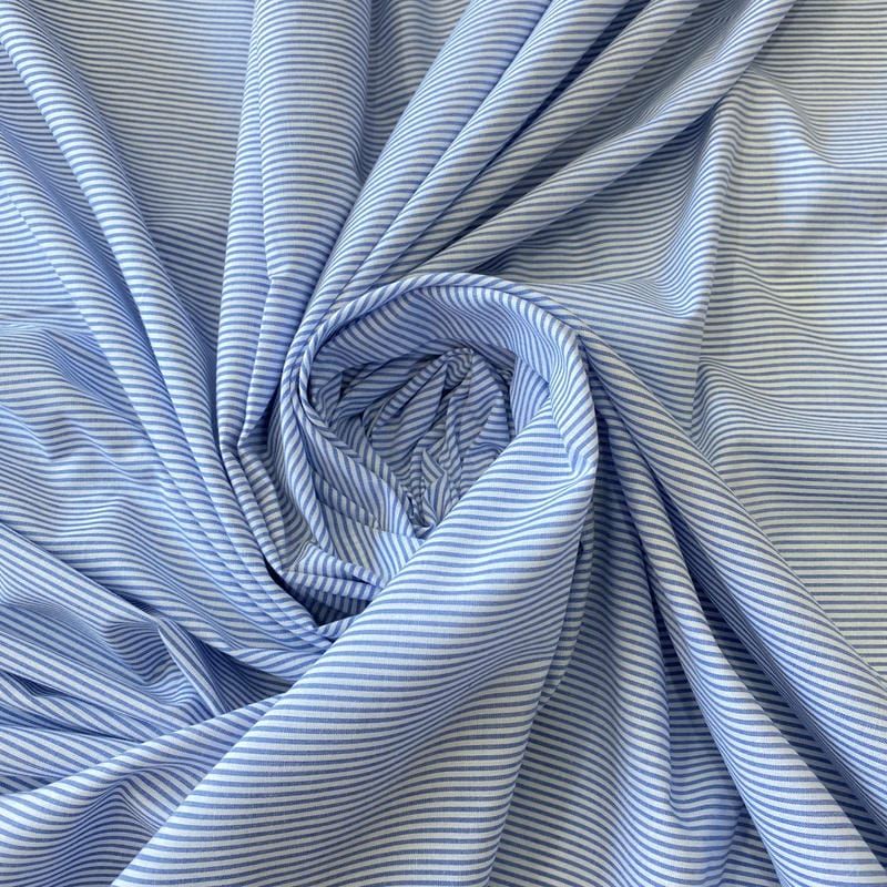 Tecido Tricoline Fio Tinto Azul Denim Light • Conexão Tecidos