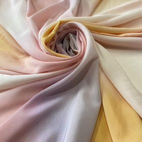Tecido Crepe de Chine Estampado Nuage de Pétale 2
